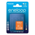 Panasonic - 4 pcs Rechargeable battery AAA Eneloop 800 mAh + case