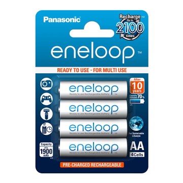 Panasonic Eneloop BK-3MCCE - 4pcs rechargeable battery AA Eneloop NiMH/1.2V/1900mAh