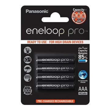 Panasonic Eneloop Pro BK-4HCDE/4BP - 4pcs rechargeable battery AAA Eneloop Pro NiMH/1