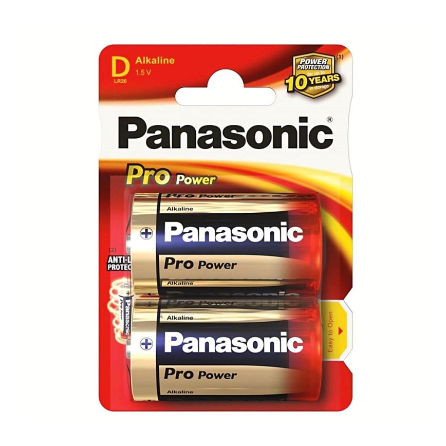 Panasonic LR20 PPG - 2pcs alkaline battery D Pro Power 1.5V