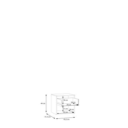 PANO Bedside Table, Beige