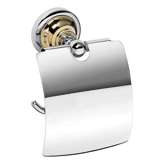 Paper holder 14x15 cm Silver/Gold