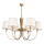 PARDO chain-hung chandelier 6xE27/40W/230V gold/cream