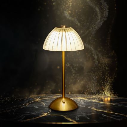 PARIS Dimmable Rechargeable LED Desk Lamp LED/2W/5V 2700K/4000K/6500K 800 mAh Gold