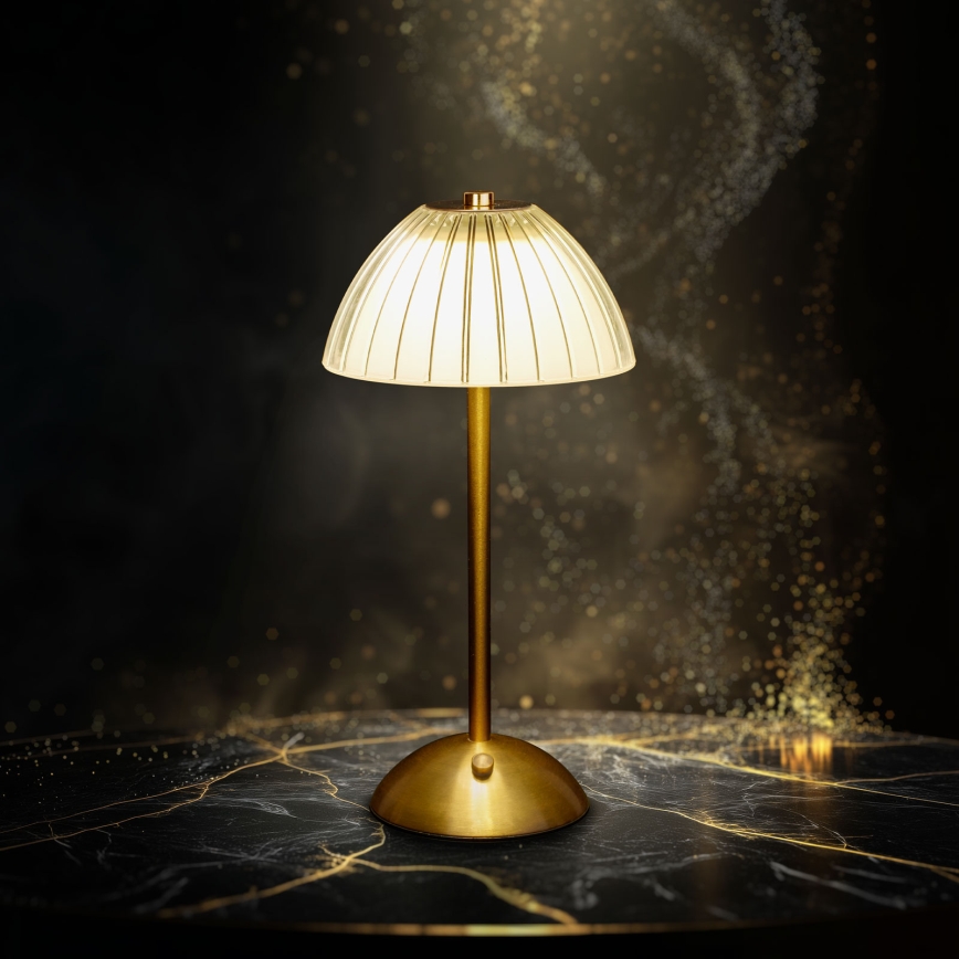 PARIS Dimmable Rechargeable LED Desk Lamp LED/2W/5V 2700K/4000K/6500K 800 mAh Gold