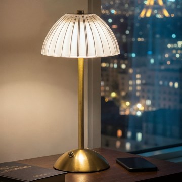 PARIS Dimmable Rechargeable LED Desk Lamp LED/2W/5V 2700K/4000K/6500K 800 mAh Gold