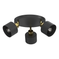 PARKLA 3x E27/15W/230V Spotlight – Black/Gold