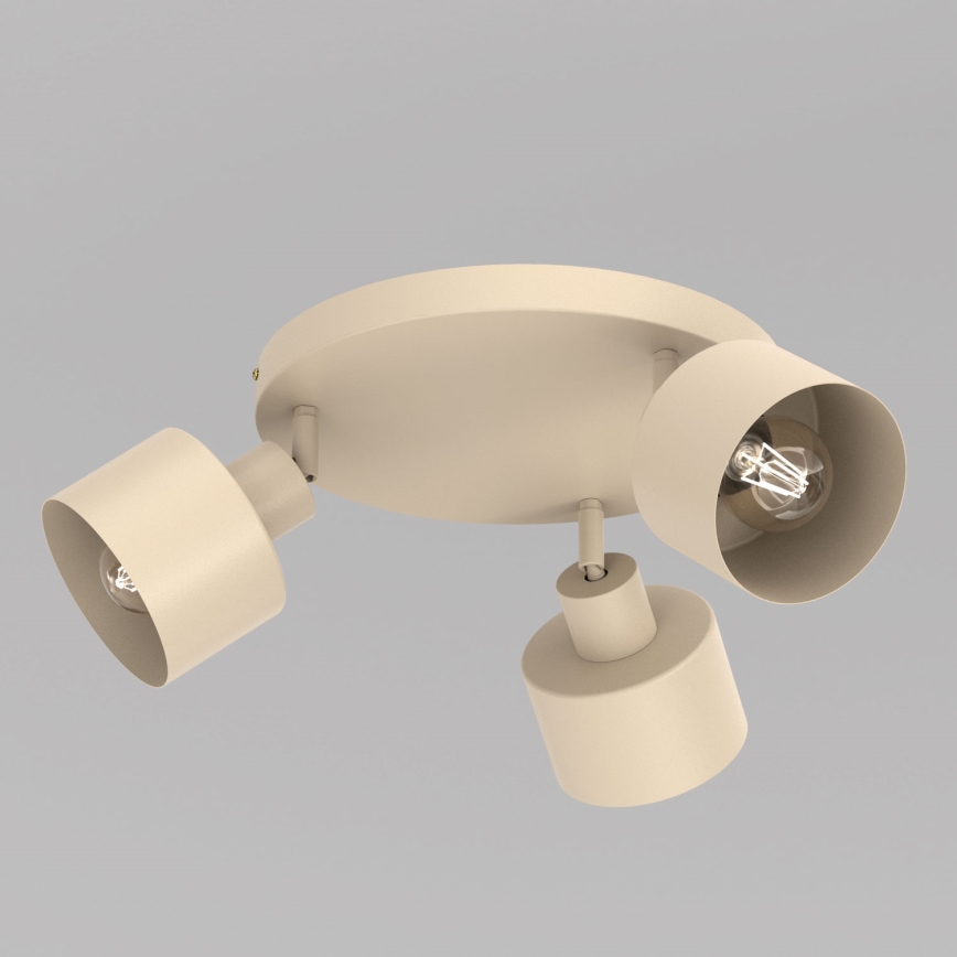 PARKLA 3xE27/15W/230V spotlight, beige