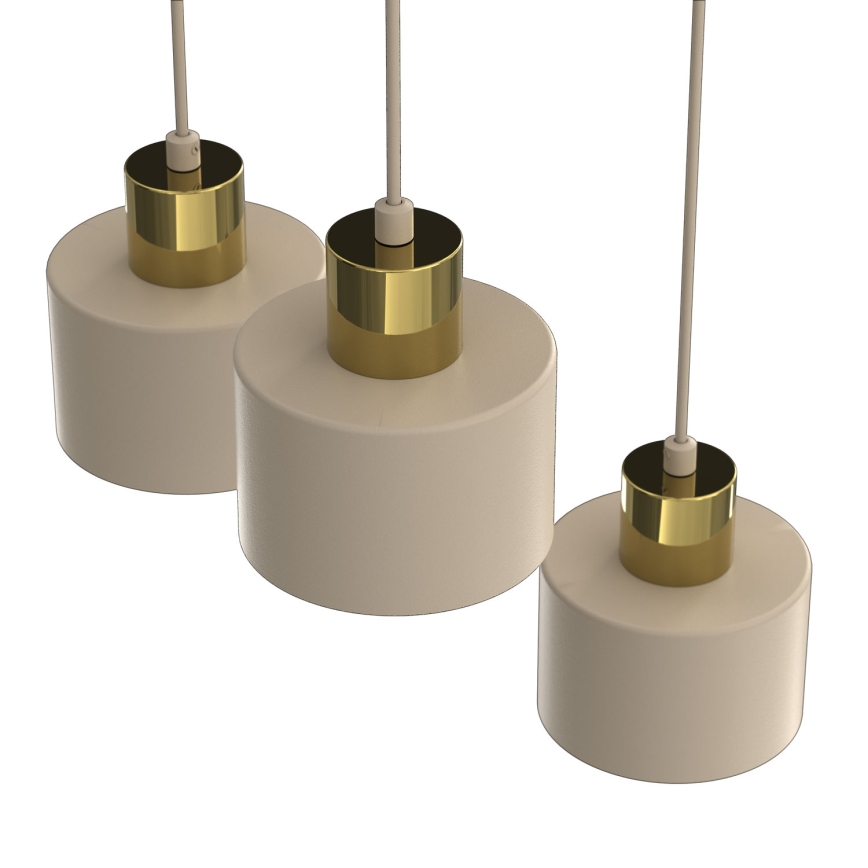 PARKLA Cable Pendant Lamp 3xE27/15W/230V Beige/Gold