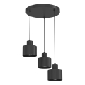 PARKLA Cable Pendant Light 3x E27/15W/230V, Black