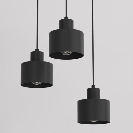 PARKLA Cable Pendant Light 3x E27/15W/230V, Black