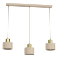 PARKLA Cable Pendant Light 3xE27/15W/230V Beige/Gold
