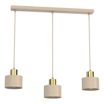 PARKLA Cable Pendant Light 3xE27/15W/230V Beige/Gold