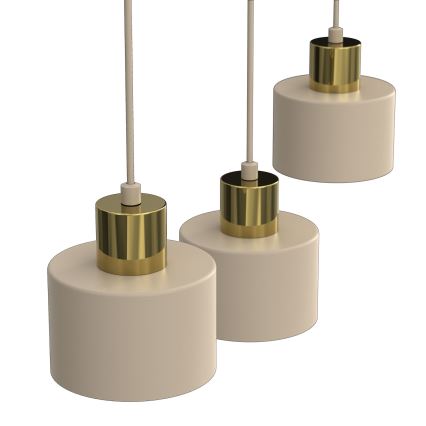 PARKLA Cable Pendant Light 3xE27/15W/230V Beige/Gold