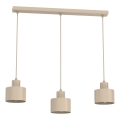 PARKLA cable pendant light 3xE27/15W/230V beige