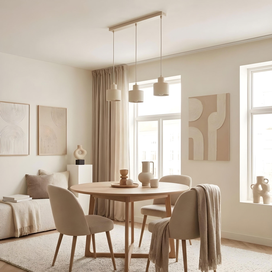 PARKLA cable pendant light 3xE27/15W/230V beige