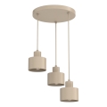 PARKLA Cable Pendant Light 3xE27/15W/230V, Beige
