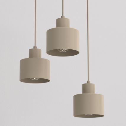 PARKLA Cable Pendant Light 3xE27/15W/230V, Beige