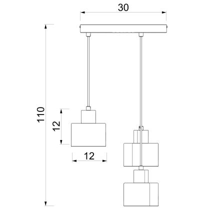 PARKLA Cable Pendant Light 3xE27/15W/230V, Beige