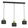 PARKLA cable pendant light, 3xE27/15W/230V, black