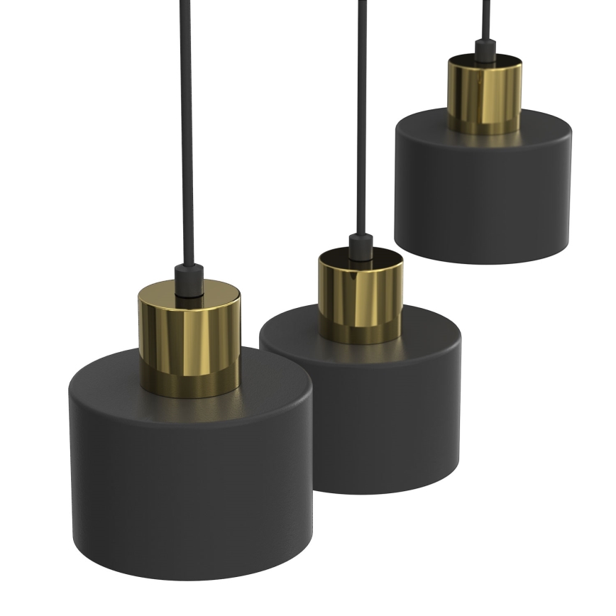 PARKLA cable pendant light, 3xE27/15W/230V, black