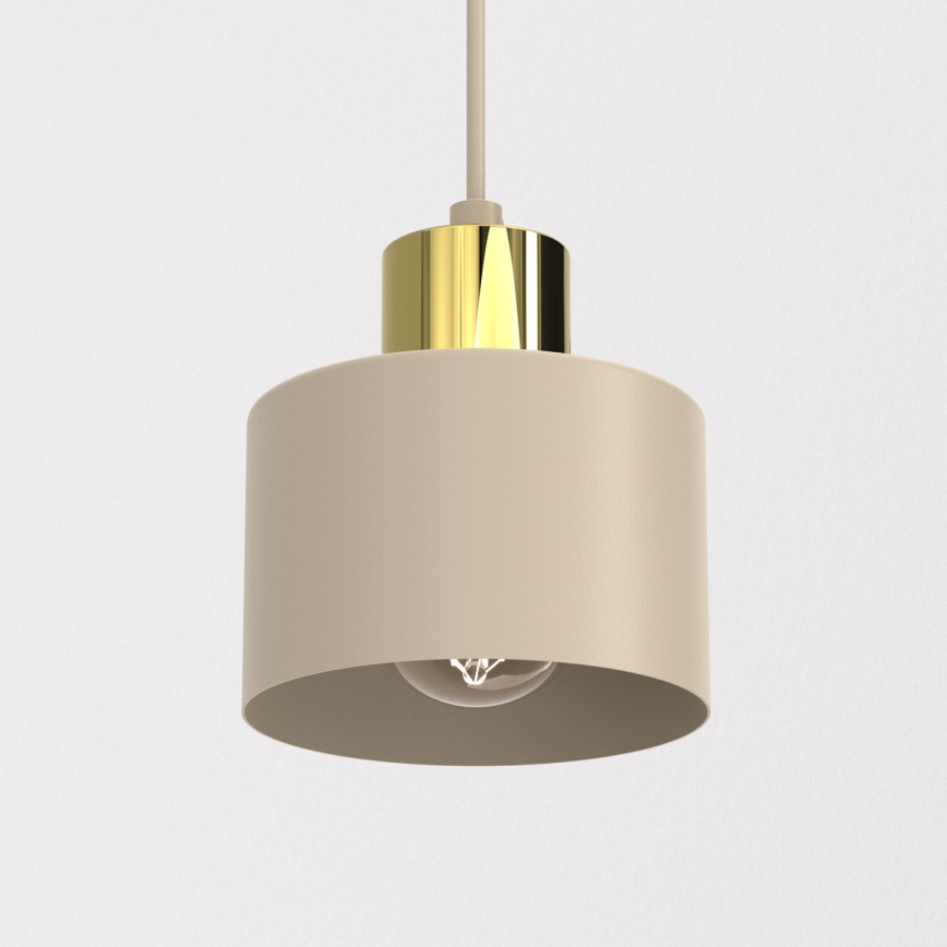 PARKLA Cable-Suspended Pendant Light 1xE27/15W/230V Beige/Gold