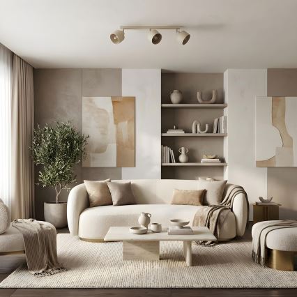 PARKLA Spotlight, 3x E27/15W/230V, Beige