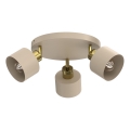 PARKLA Spotlight 3xE27/15W/230V Beige/Gold