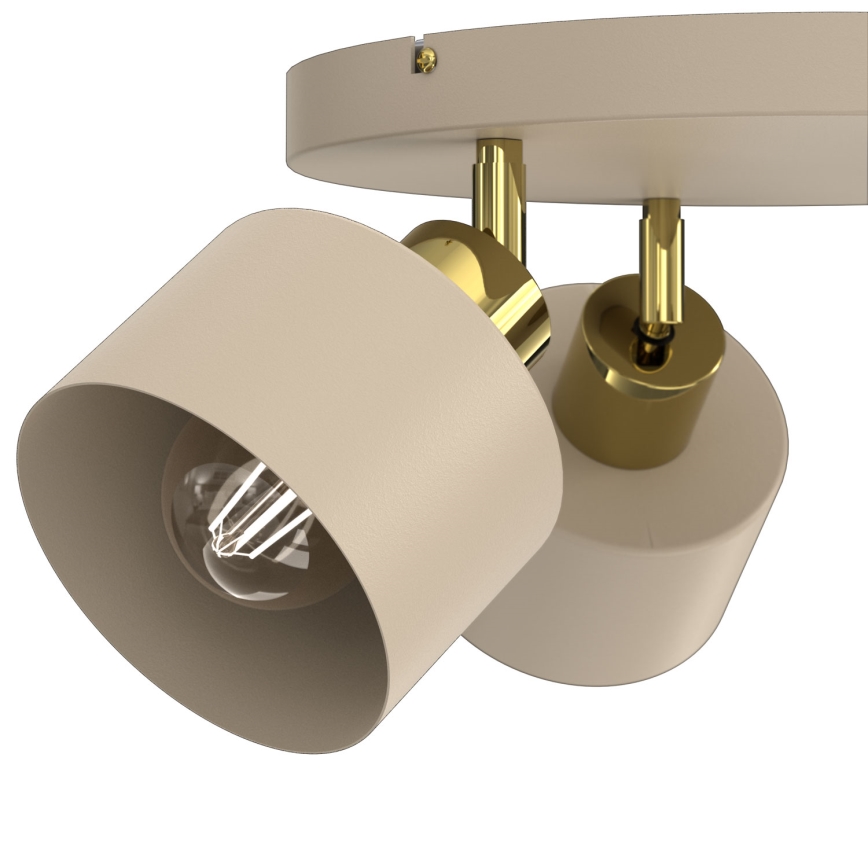 PARKLA Spotlight 3xE27/15W/230V Beige/Gold