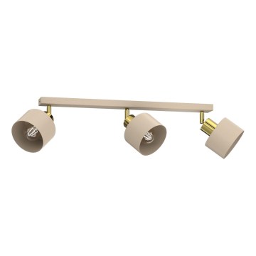 PARKLA Spotlight 3xE27/15W/230V Beige/Gold