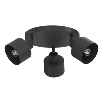 PARKLA Spotlight 3xE27/15W/230V Black