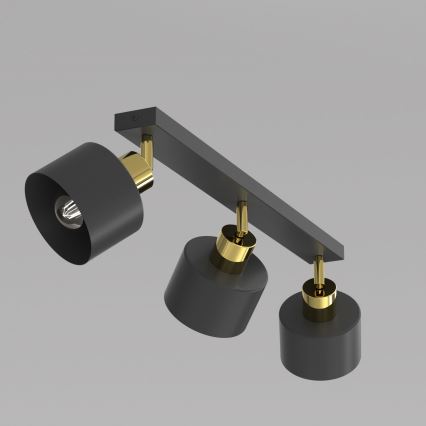 PARKLA Spotlight 3xE27/15W/230V Black