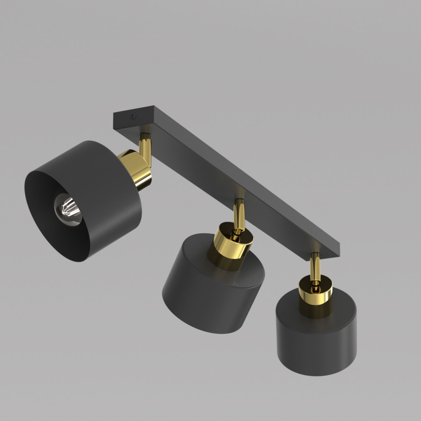 PARKLA Spotlight 3xE27/15W/230V Black