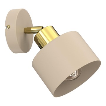 PARKLA wall-mounted spotlight 1xE27/15W/230V beige/gold