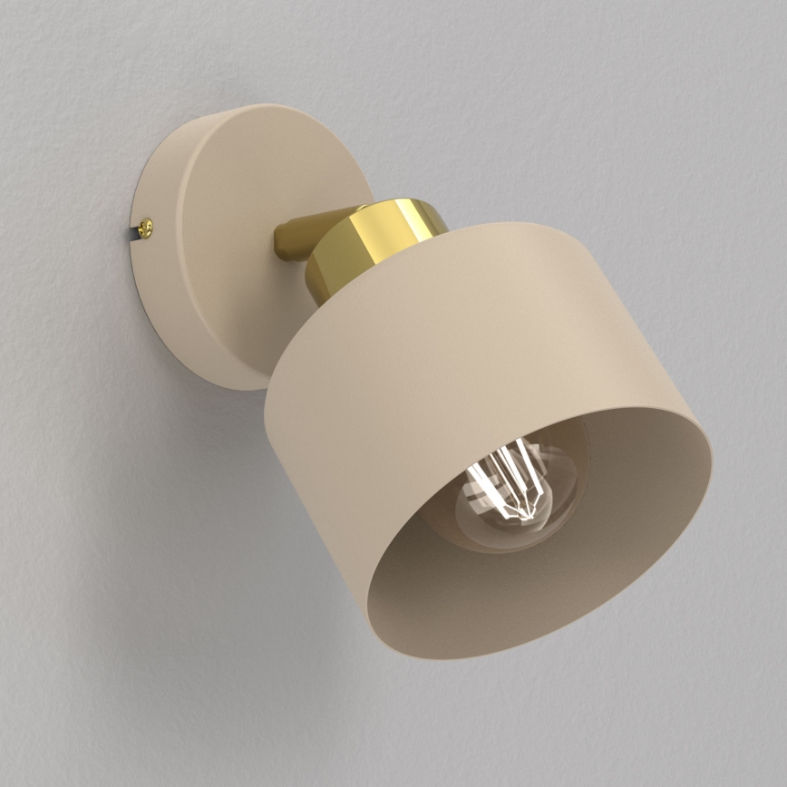 PARKLA wall-mounted spotlight 1xE27/15W/230V beige/gold