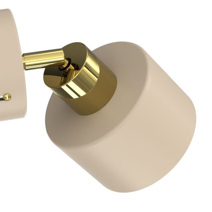 PARKLA wall-mounted spotlight 1xE27/15W/230V beige/gold