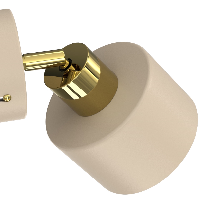PARKLA wall-mounted spotlight 1xE27/15W/230V beige/gold