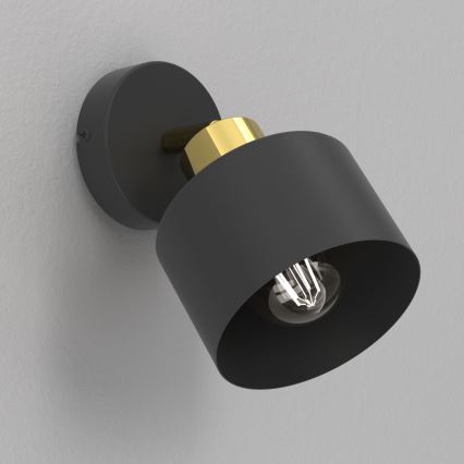 PARKLA wall-mounted spotlight 1xE27/15W/230V black/gold