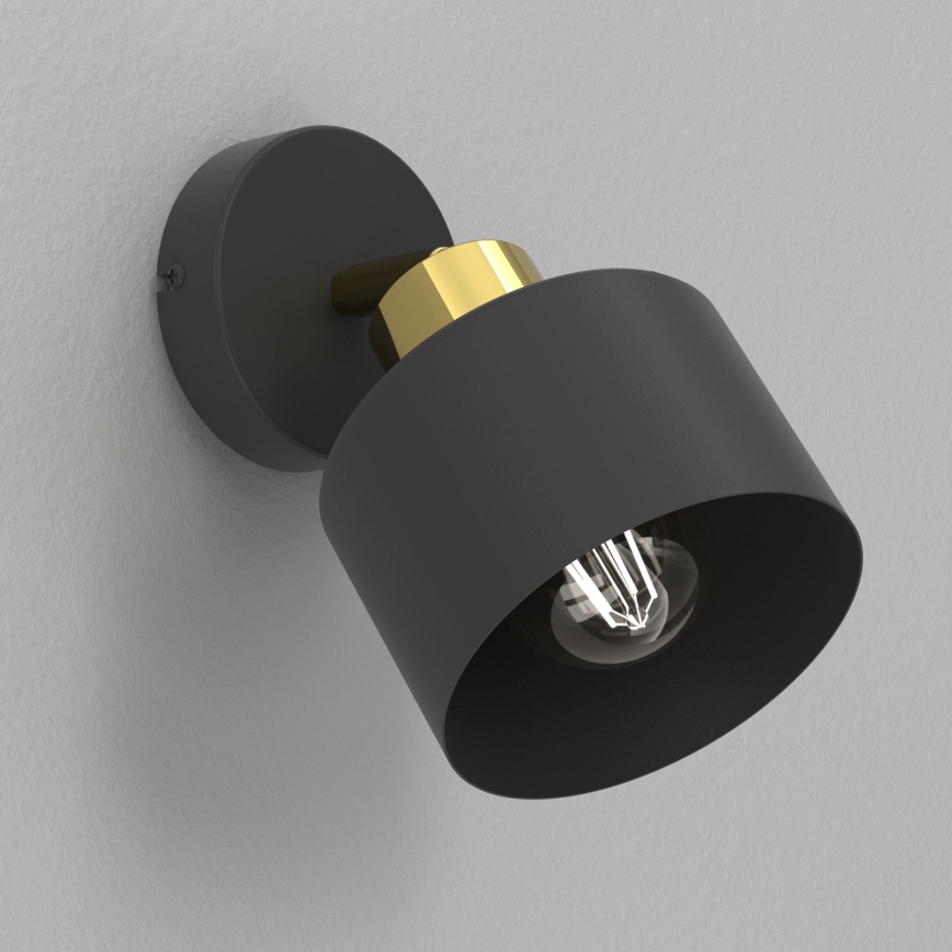 PARKLA wall-mounted spotlight 1xE27/15W/230V black/gold