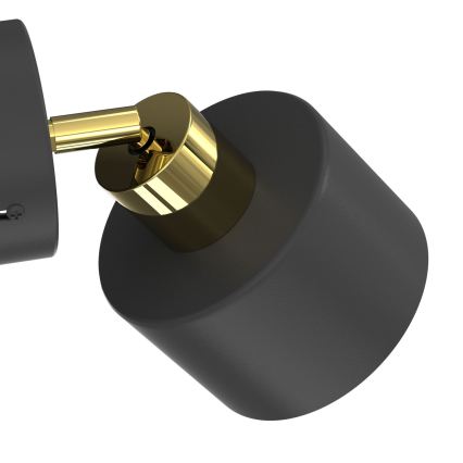 PARKLA wall-mounted spotlight 1xE27/15W/230V black/gold