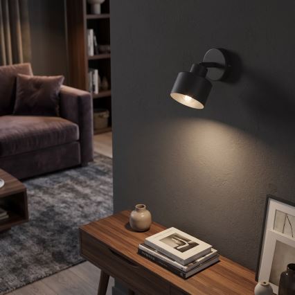 PARKLA wall-mounted spotlight 1xE27/15W/230V, black