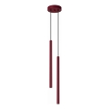 PASTELO cable pendant light, 2xG9/8W/230V, red