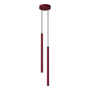 PASTELO cable pendant light, 2xG9/8W/230V, red