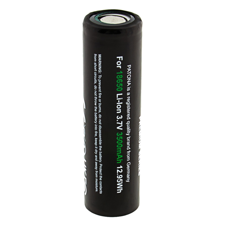 PATONA - 18650 Li-ion Rechargeable Battery 3500 mAh PREMIUM 3.7 V