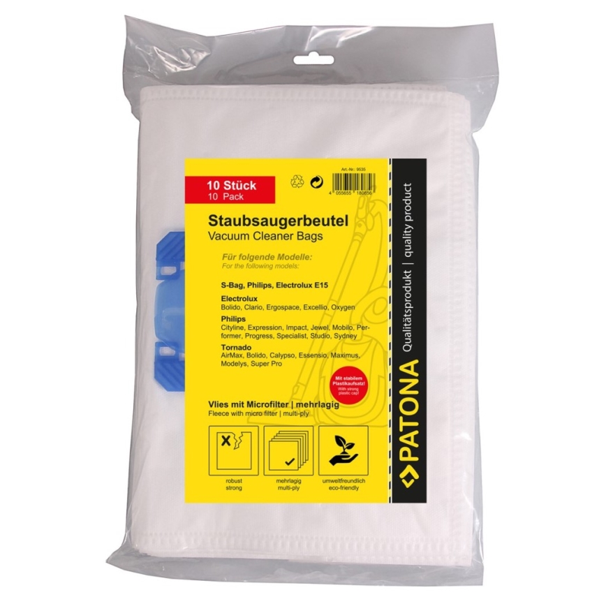 PATONA - Bags for vacuum cleaner Electrolux E15 - 10 pieces