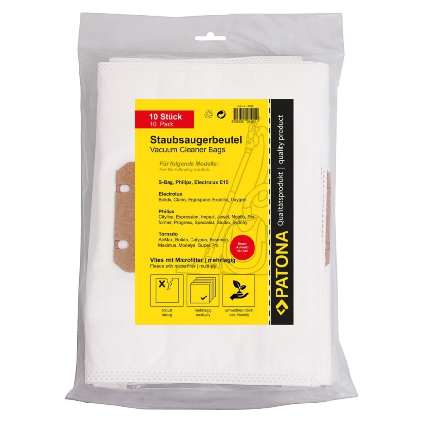 PATONA - Bags for vacuum cleaner Electrolux E15 - 10 pieces