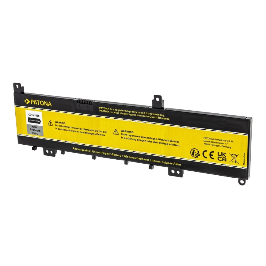 PATONA - Battery Asus N580VN 4100mAh Li-Pol 11,4V C31N1636