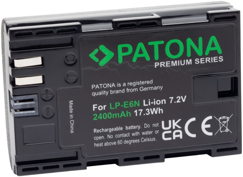 PATONA - Battery Canon LP-E6N 2400mAh Li-Ion Premium 80D