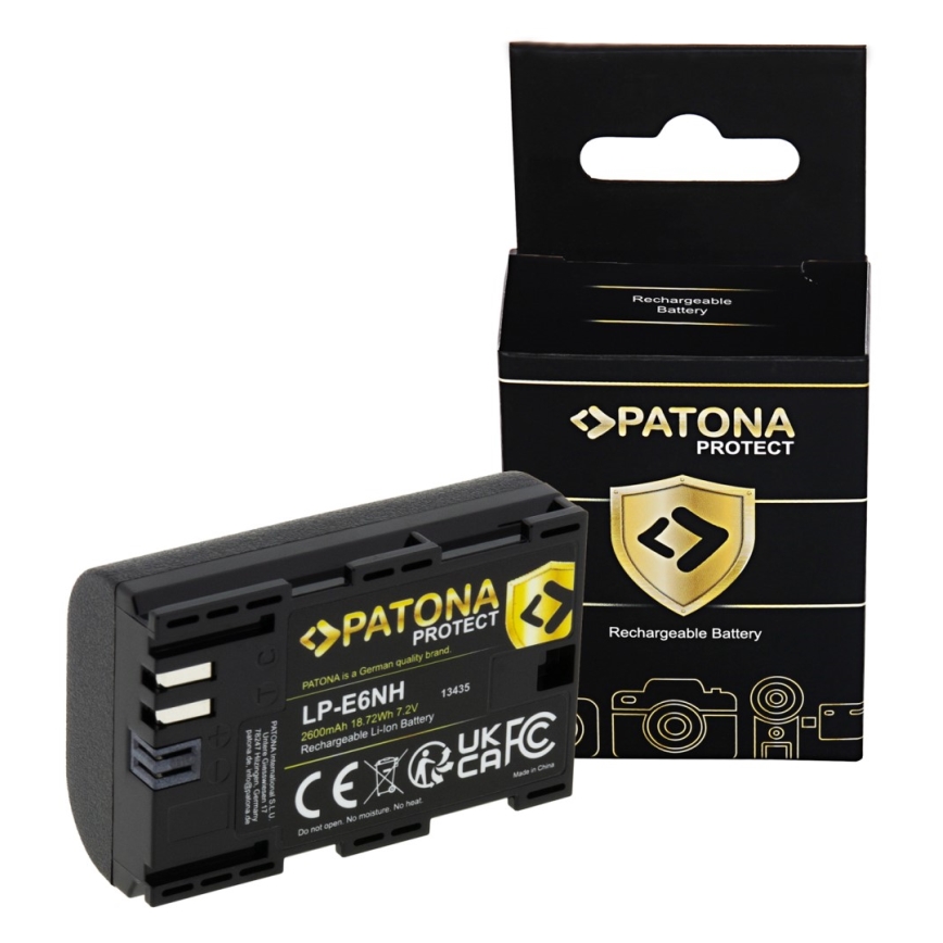 PATONA - Battery Canon LP-E6NH 2600mAh Li-Ion Protect EOS R5/R6