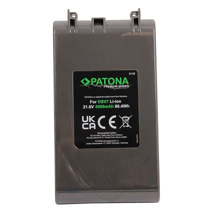 PATONA - Battery Dyson V7 4000mAh Li-lon 21,6V PREMIUM